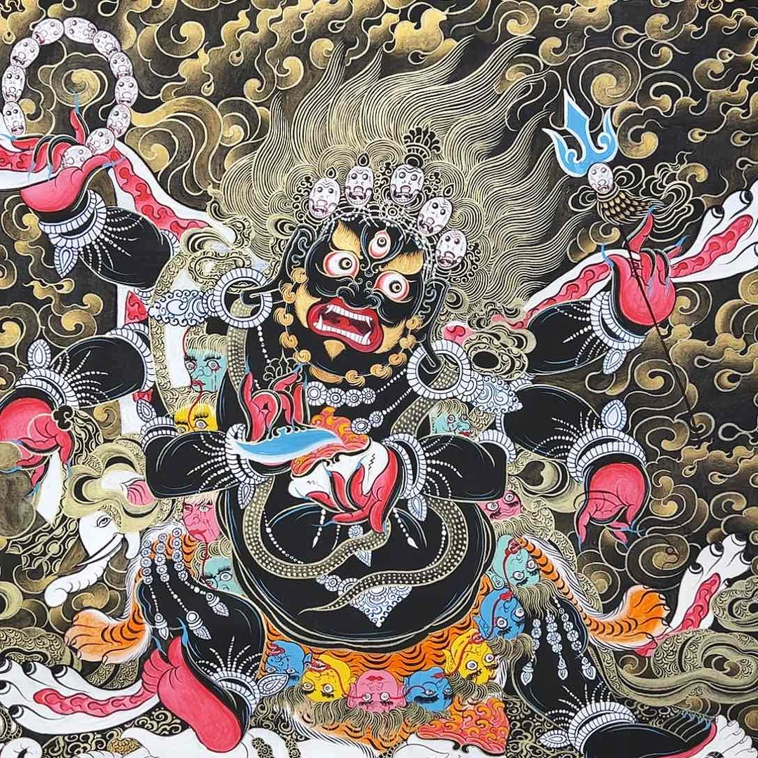 无***境装裱画青海手绘唐卡画芯