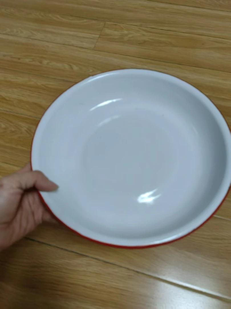【清库存】搪瓷家用纯白色深盘25cm（2个）