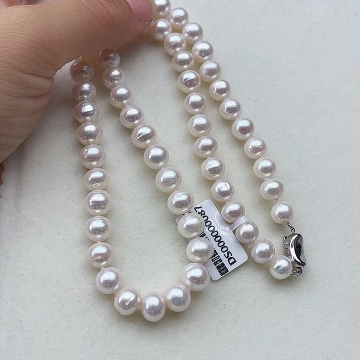 淡水珍珠未镶嵌颈饰卡9➕极光白炫天女粉50厘米