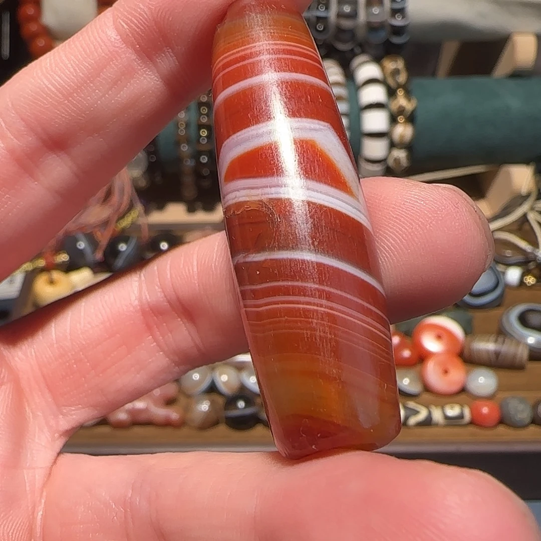 玛瑙/玉髓合金颈饰51x15三文鱼大孔道大眼睛