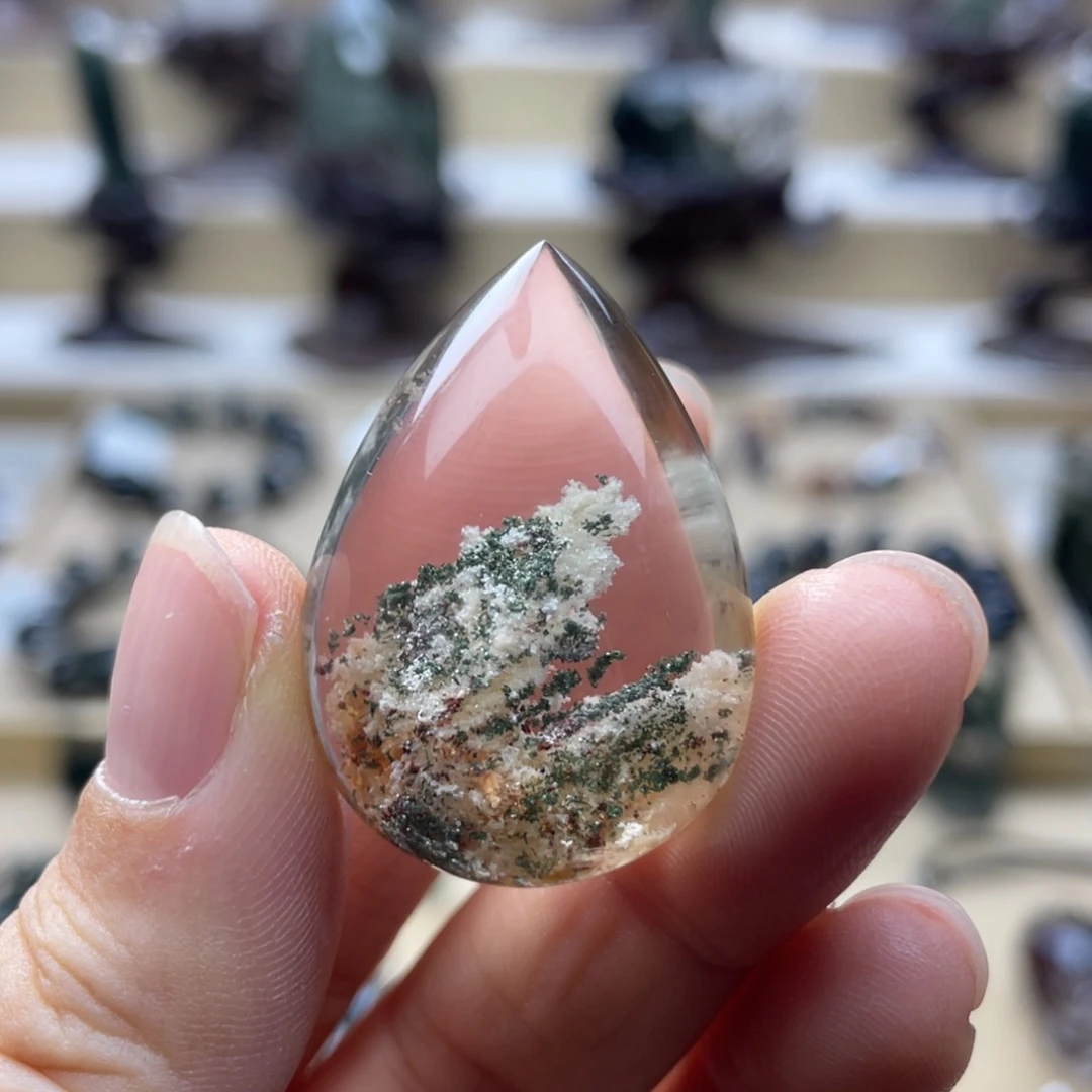 水晶颈饰未镶嵌四季幽灵聚宝盆水滴