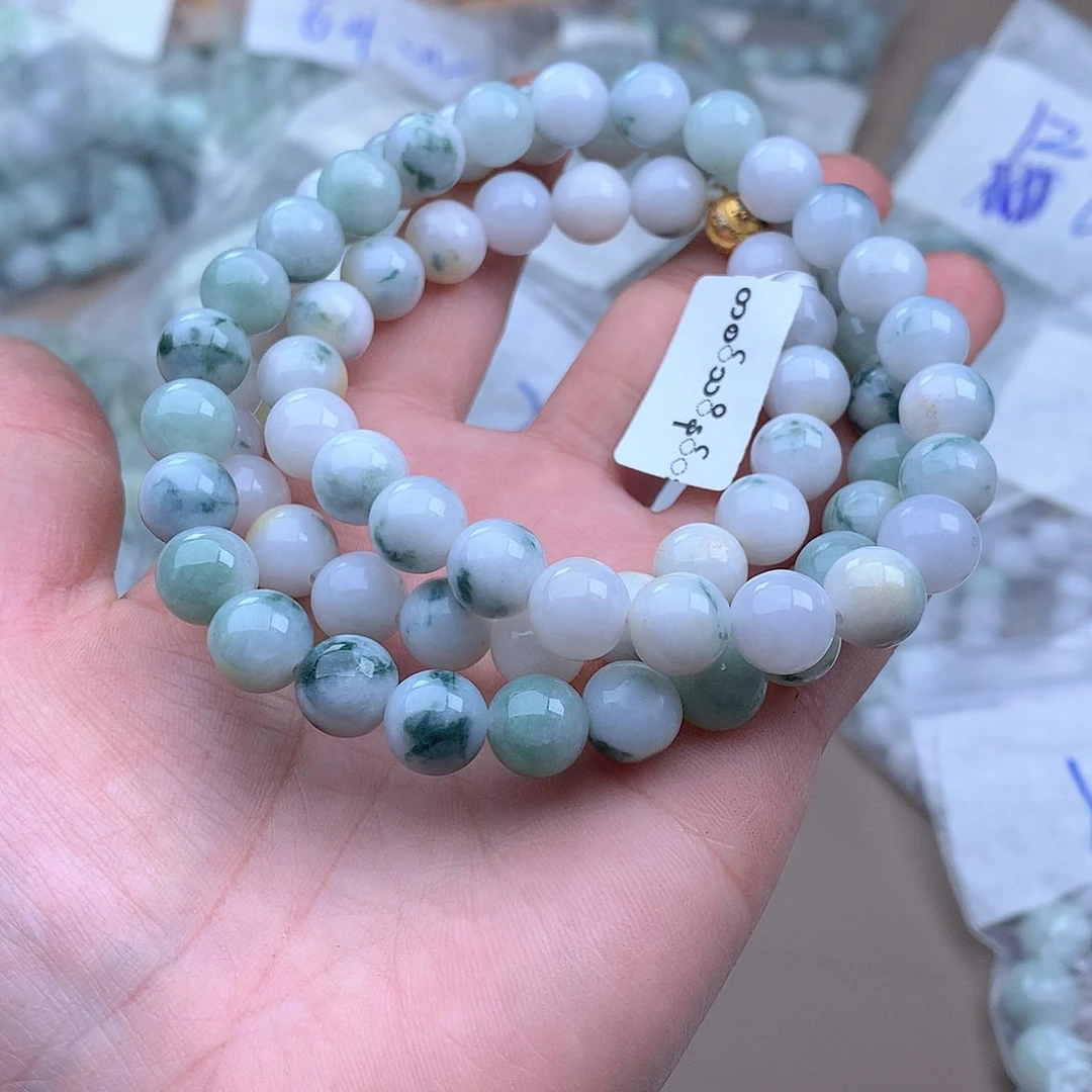 未镶嵌手串定制翡翠