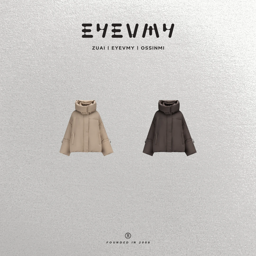 【鼎奢鹅绒服】大翻领连帽法式花苞袖加厚WT44OYQ008