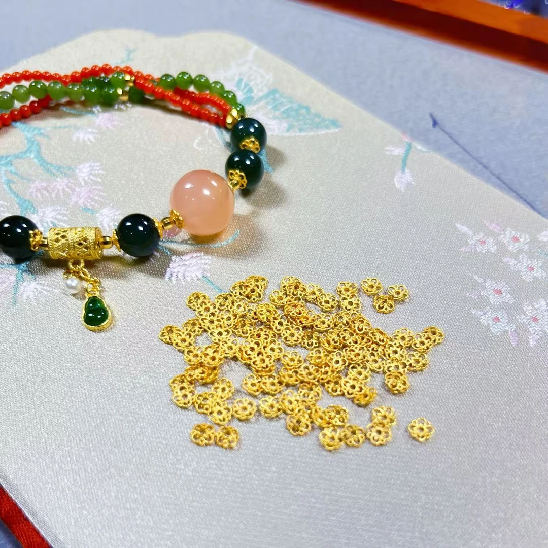 S925银花托手工DIY配件 Y06
