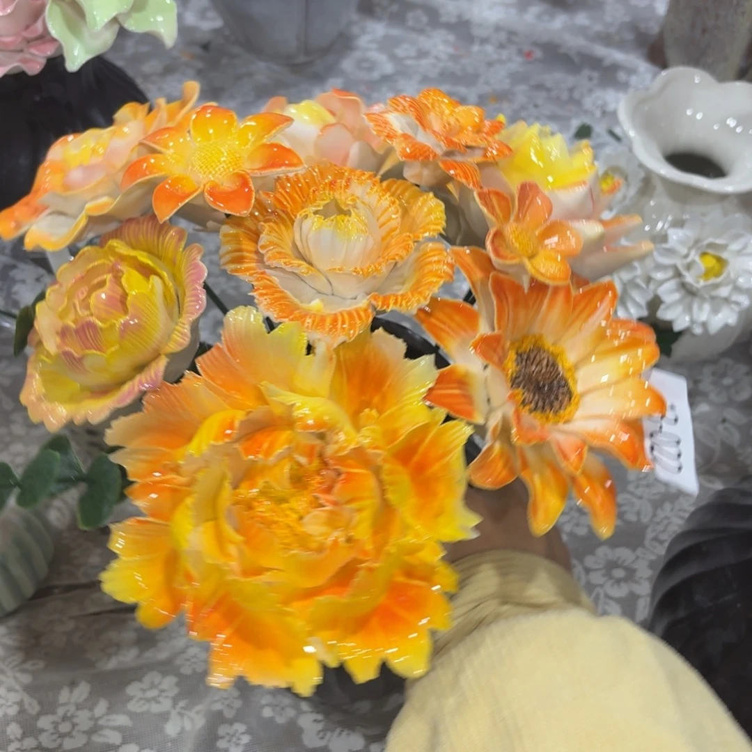 陶瓷花，20发货，退款拉黑1322