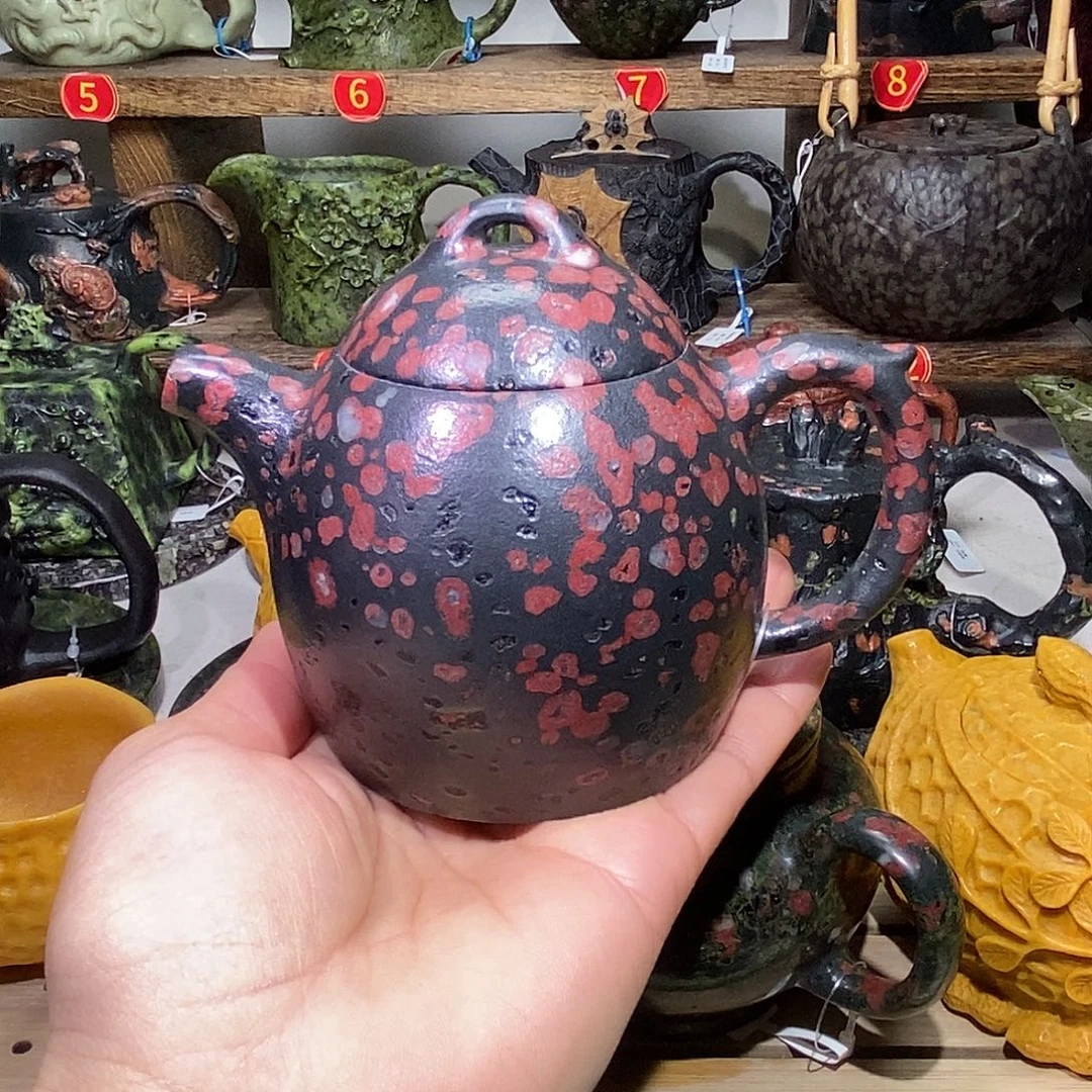 安山玉梅花玉秦权壶240cc