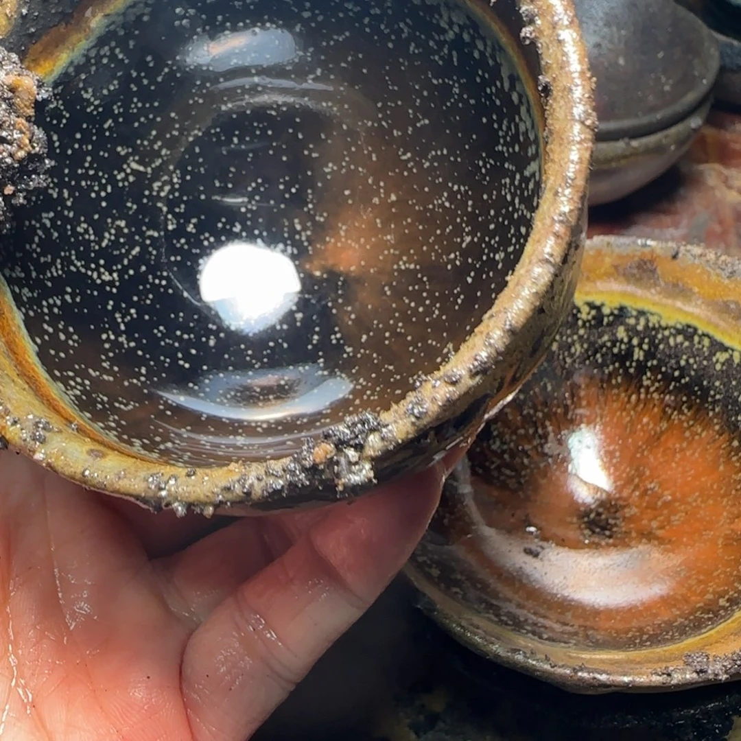 柴烧建盏茶盏茶杯94