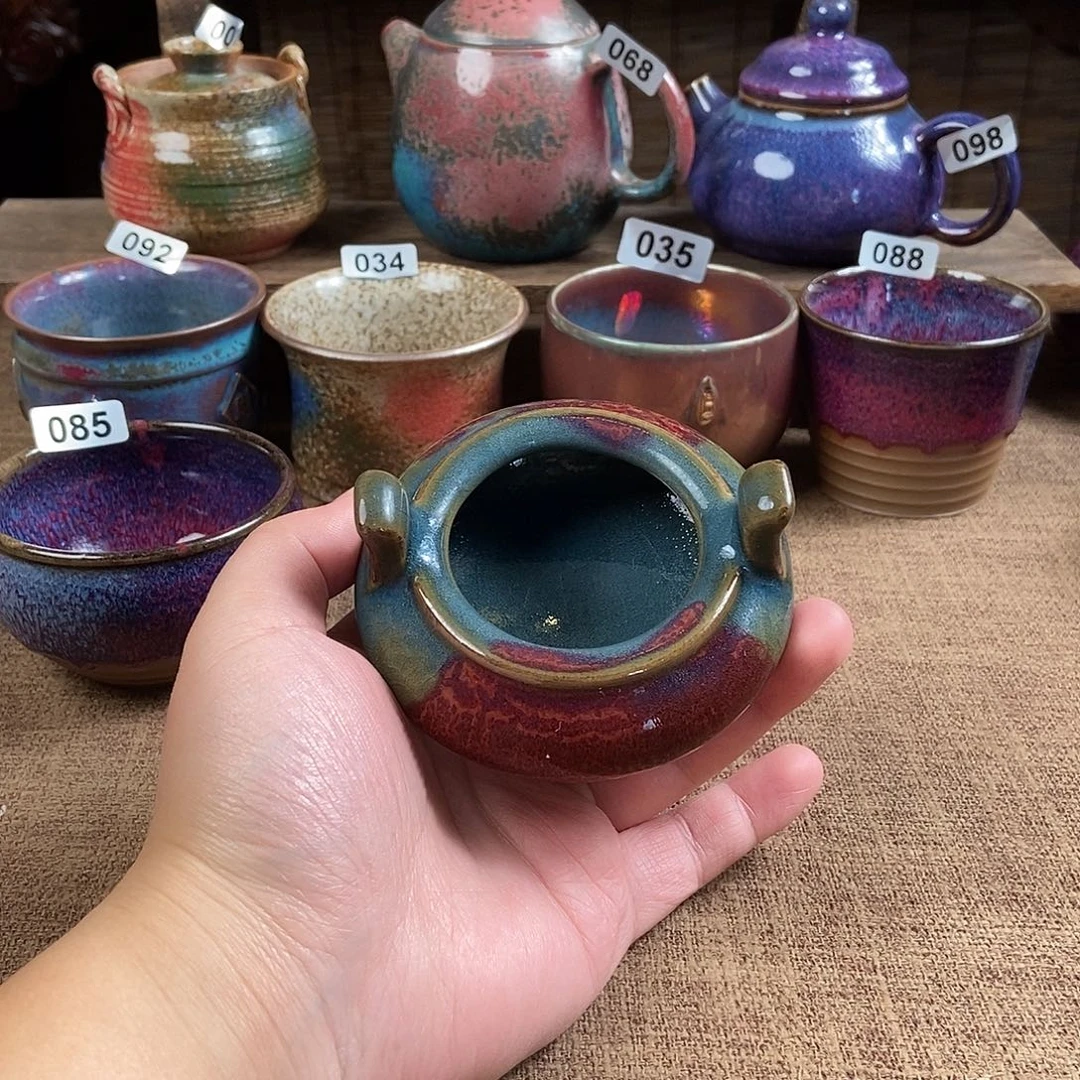 瓷片钧瓷茶壶茶具