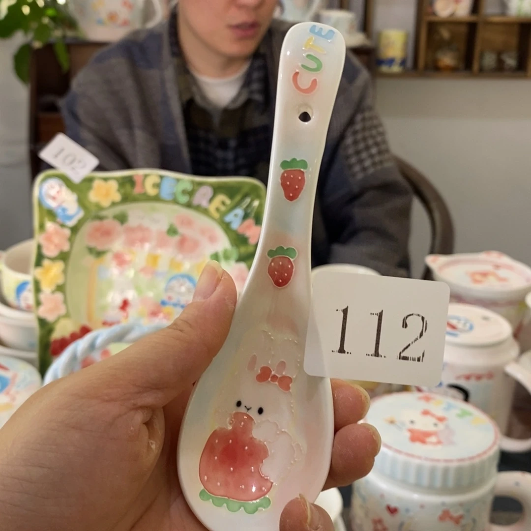 瓷片景德镇釉下彩手绘
