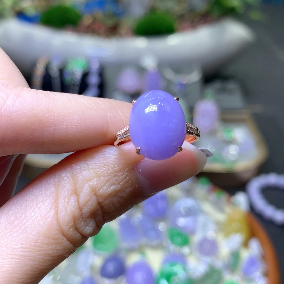 【闪购商品】翡翠颈饰18K金镶嵌翡翠吊坠项链