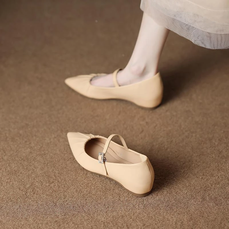 【香港&CUFK】尖头内增高5瓢鞋2025秋季浅口大小码单鞋温柔风晚晚