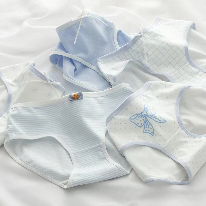 女生可爱舒适内裤夏季薄款纯棉女士透气少女初中无痕韩版