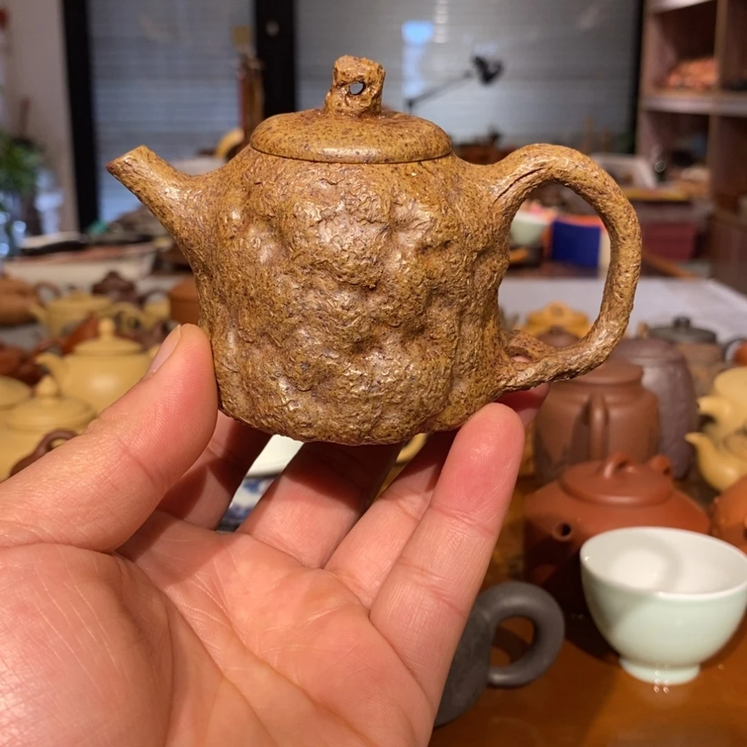 紫砂茶壶段泥柴烧窑变小供春130cc