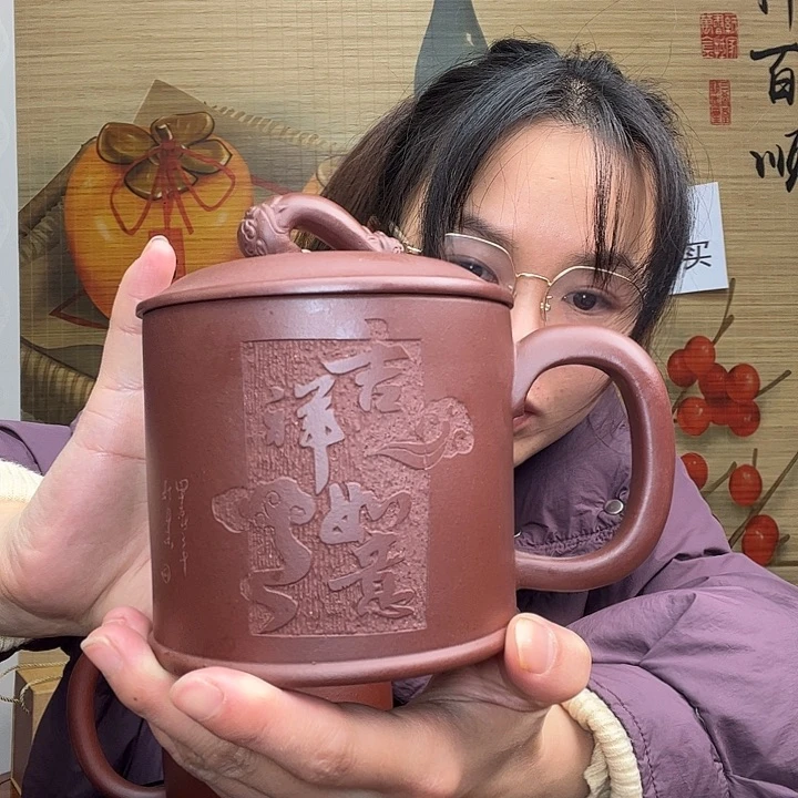 紫砂茶杯原矿紫砂杯