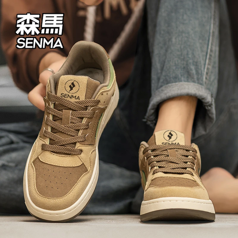 SENMA/森马鞋子男款冬冬加绒2025休闲鞋男士轻便软底防滑运动板鞋