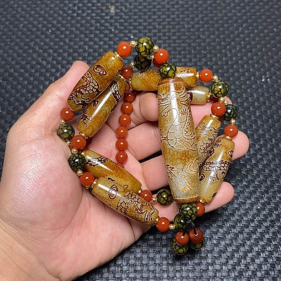 搬***弟玛瑙/玉髓未镶嵌手链