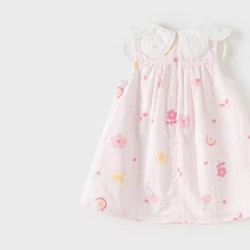可爱【太阳花】女童印花连衣裙夏季童装儿童洋气纯棉裙子公主连衣裙