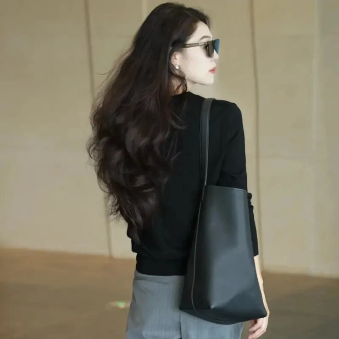 北京阿玛施AMASS/早秋新款气质百搭休闲100%绵羊毛针织衫女538102