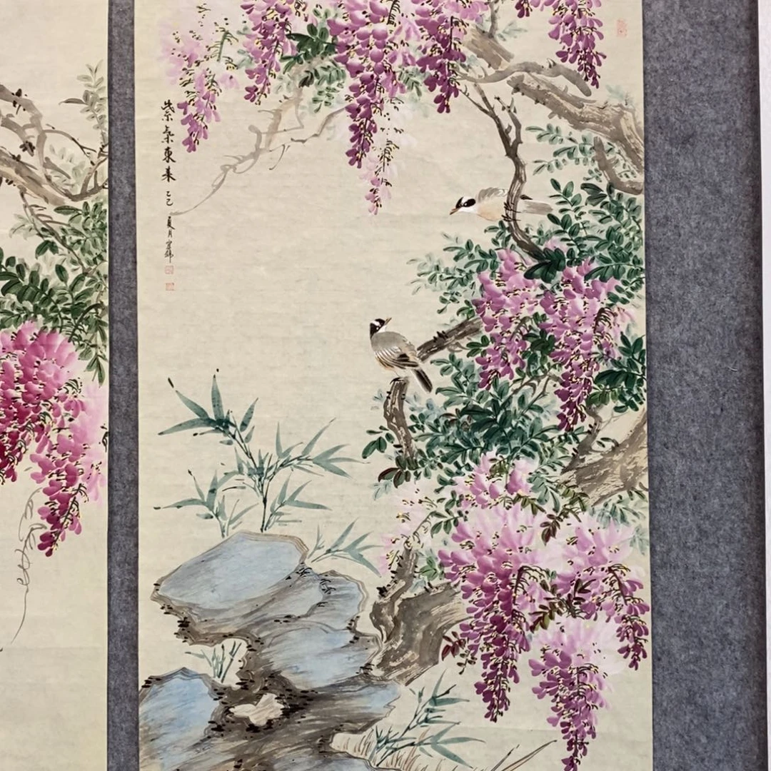 春****国画国画紫气东来作品手绘