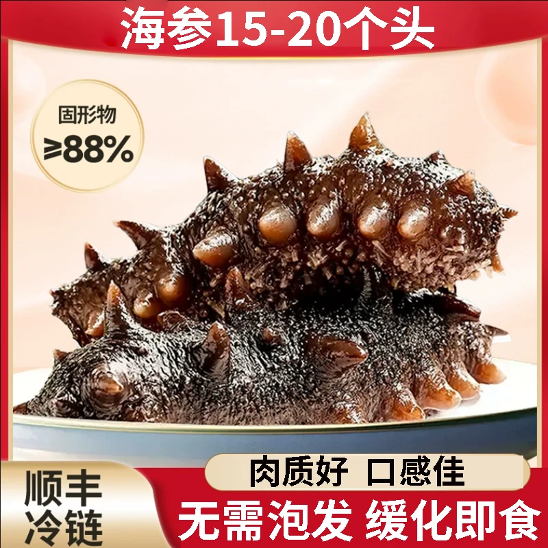 海参即食 刺参鲜活淡干海叁辽参干货野生海生单个装袋（15-20头）