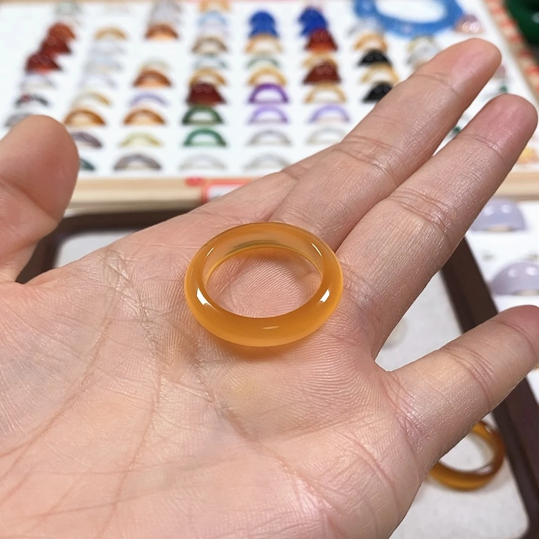 玛瑙/玉髓戒圈未镶嵌V***꒱