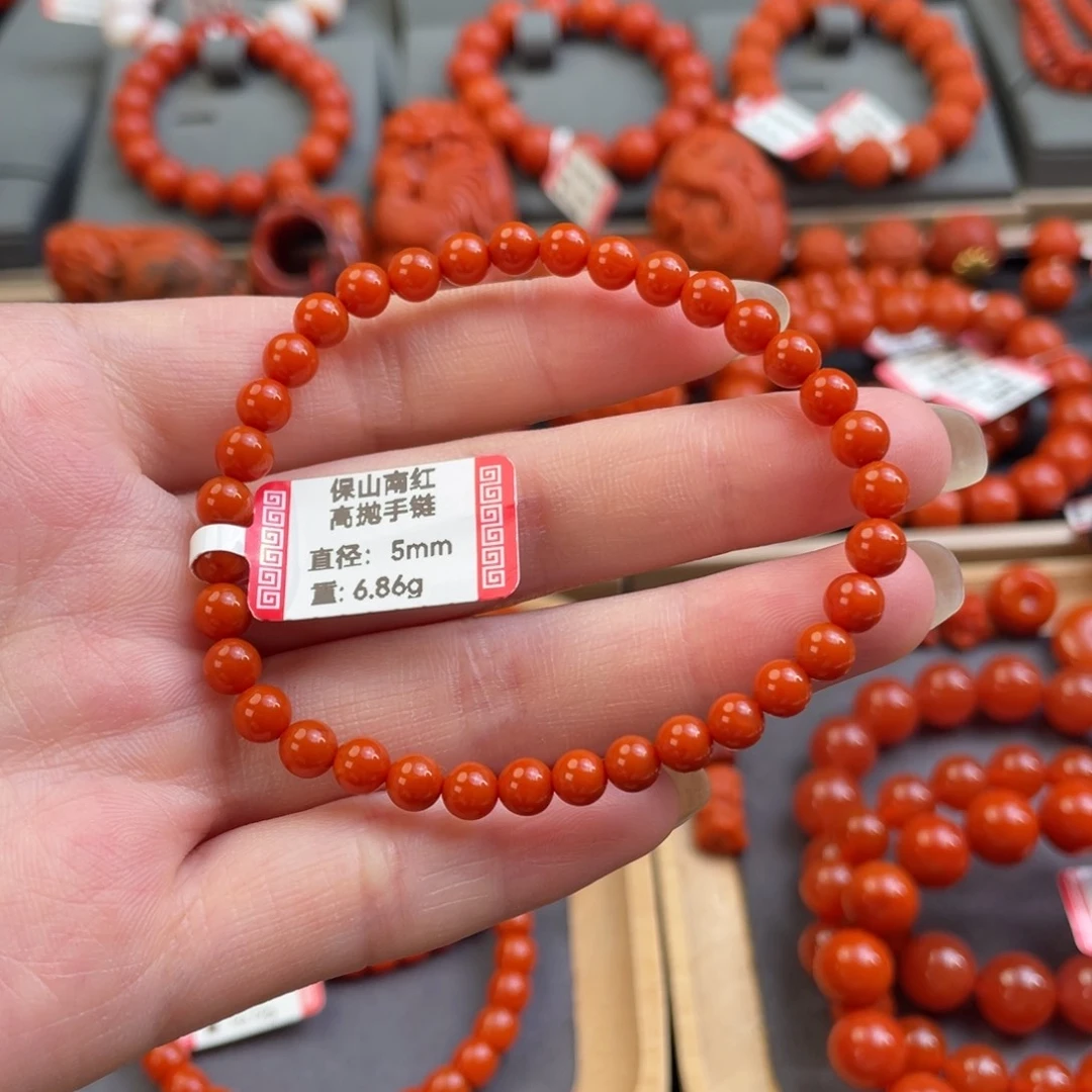 南红玛瑙5+mm单圈未镶嵌大*