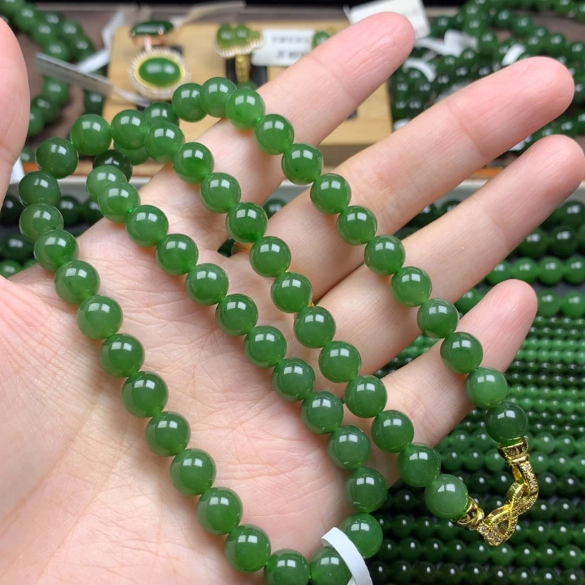 【闪购商品】颈饰未镶嵌和田玉（碧玉）8