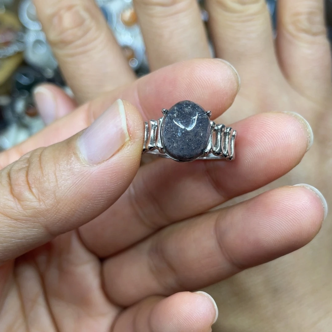 【闪购商品】银S925镶嵌珠宝半成品水晶戒指