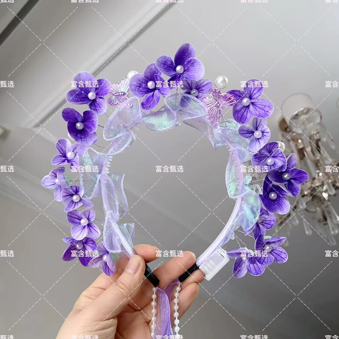 3D仿真簪花发箍手工DIY制作材料包可爱仙女温柔