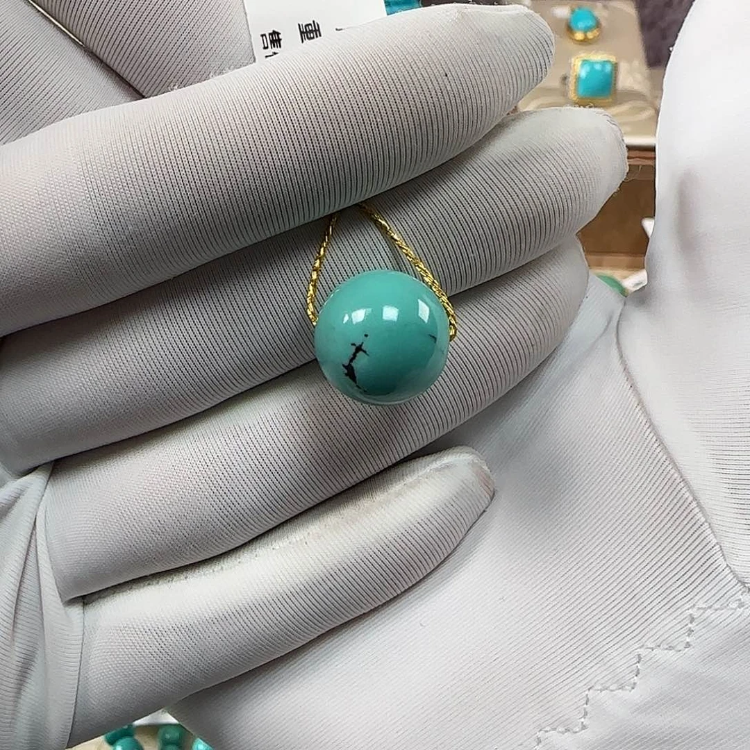 绿松石未镶嵌13mm➕单珠