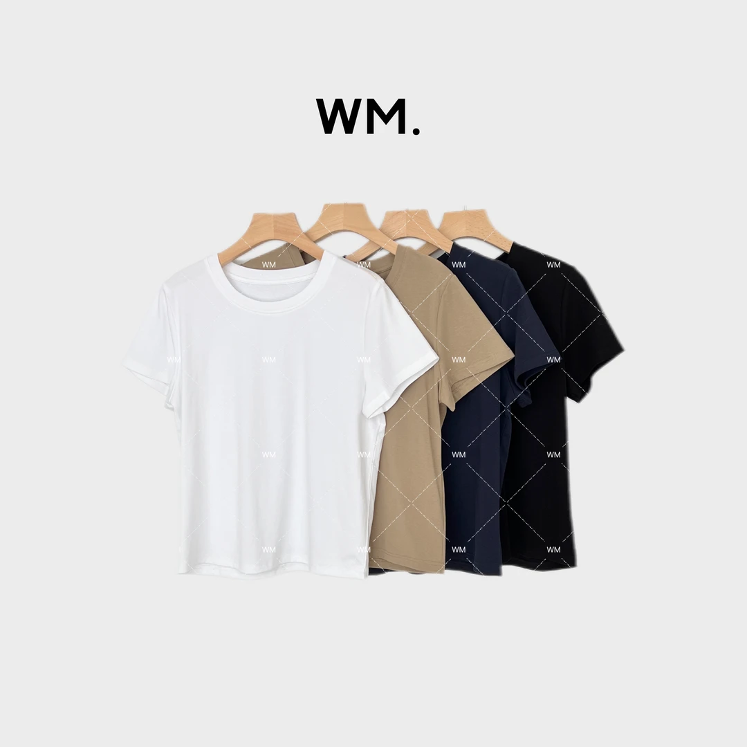 WMeng.*简约四色T*极简显瘦正肩常规版型TJS-T-25070501