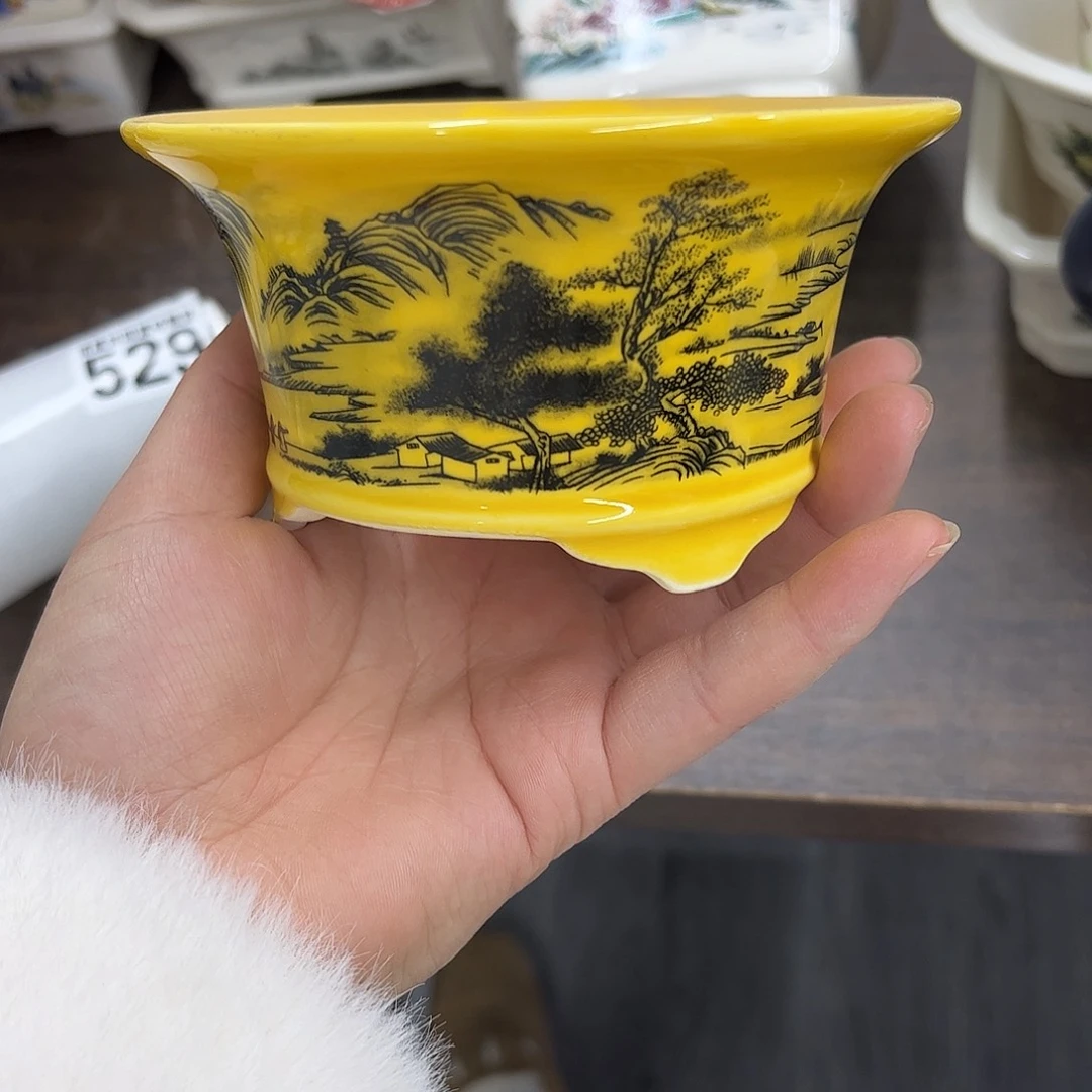 紫砂花盆528号微瑕13/6.5cm