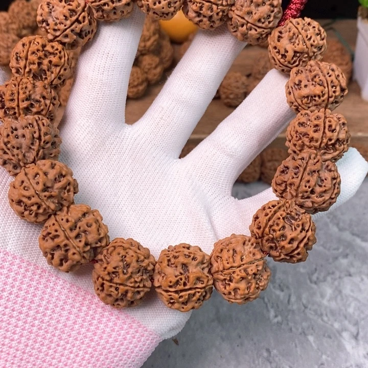 ****月金刚菩提手串22mm陈籽头挑,镂空强,18颗,备籽足
