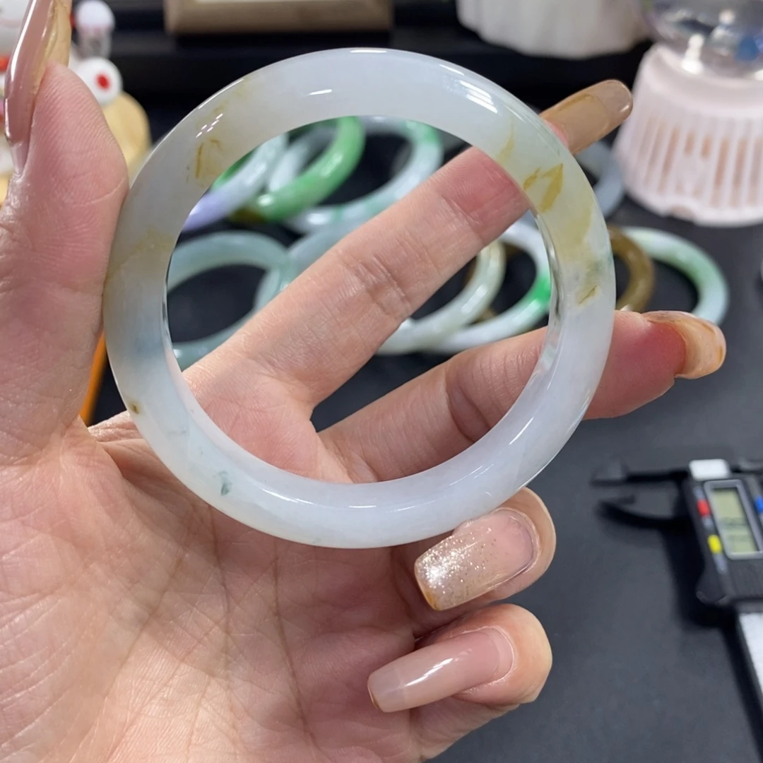 翡翠未镶嵌手镯天然翡翠手镯53.8-10-8.1