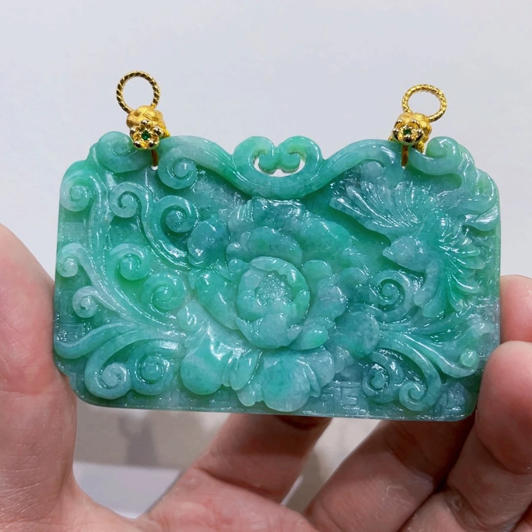 翡翠未镶嵌吊坠(赠链)代编织