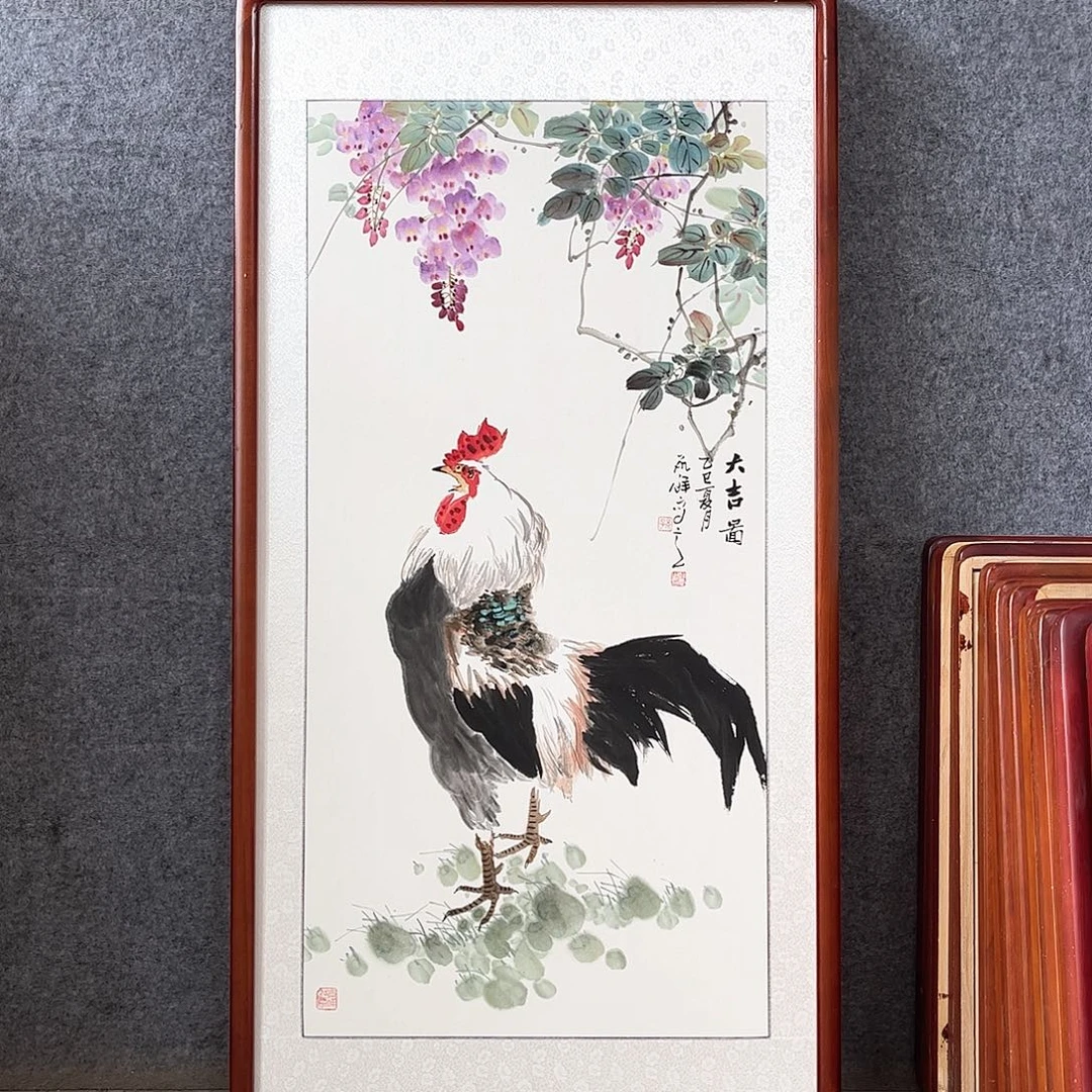 国画书画作品带框63×123