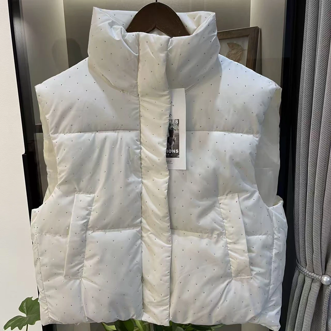 小个子短款满天星马甲棉服秋冬加绒外套休闲百搭韩系面包服女809