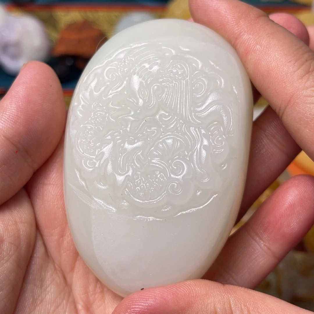 石材天然方解石手把件不退换