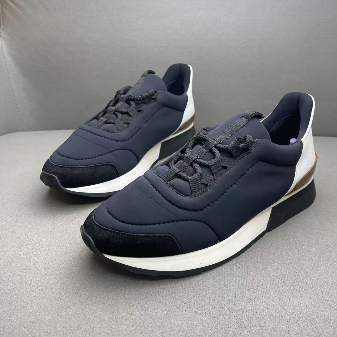 95新 Hermes/爱马仕 黑色网面后跟logo时尚百搭透气运动鞋 40码