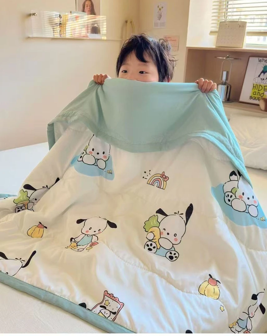 三七可爱卡通小孩夏凉被子材料包