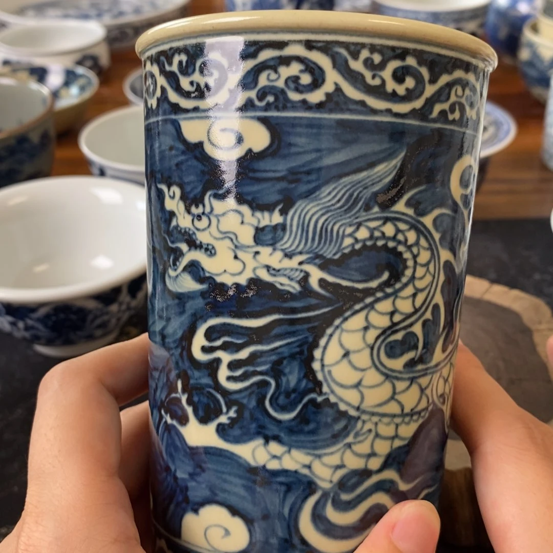 ****刀景德镇手绘陶瓷青花