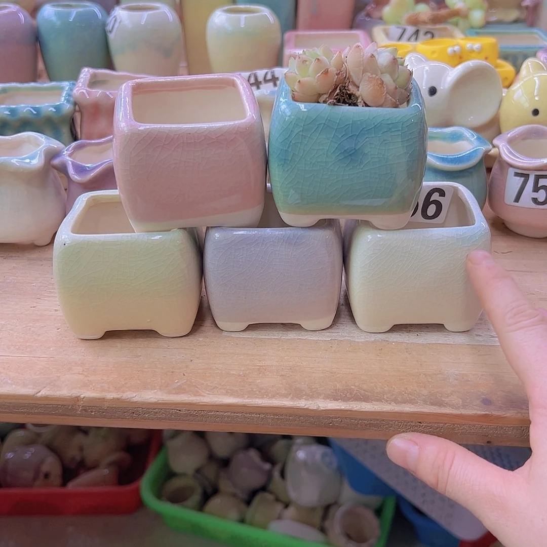 陶瓷花盆当场满12包邮