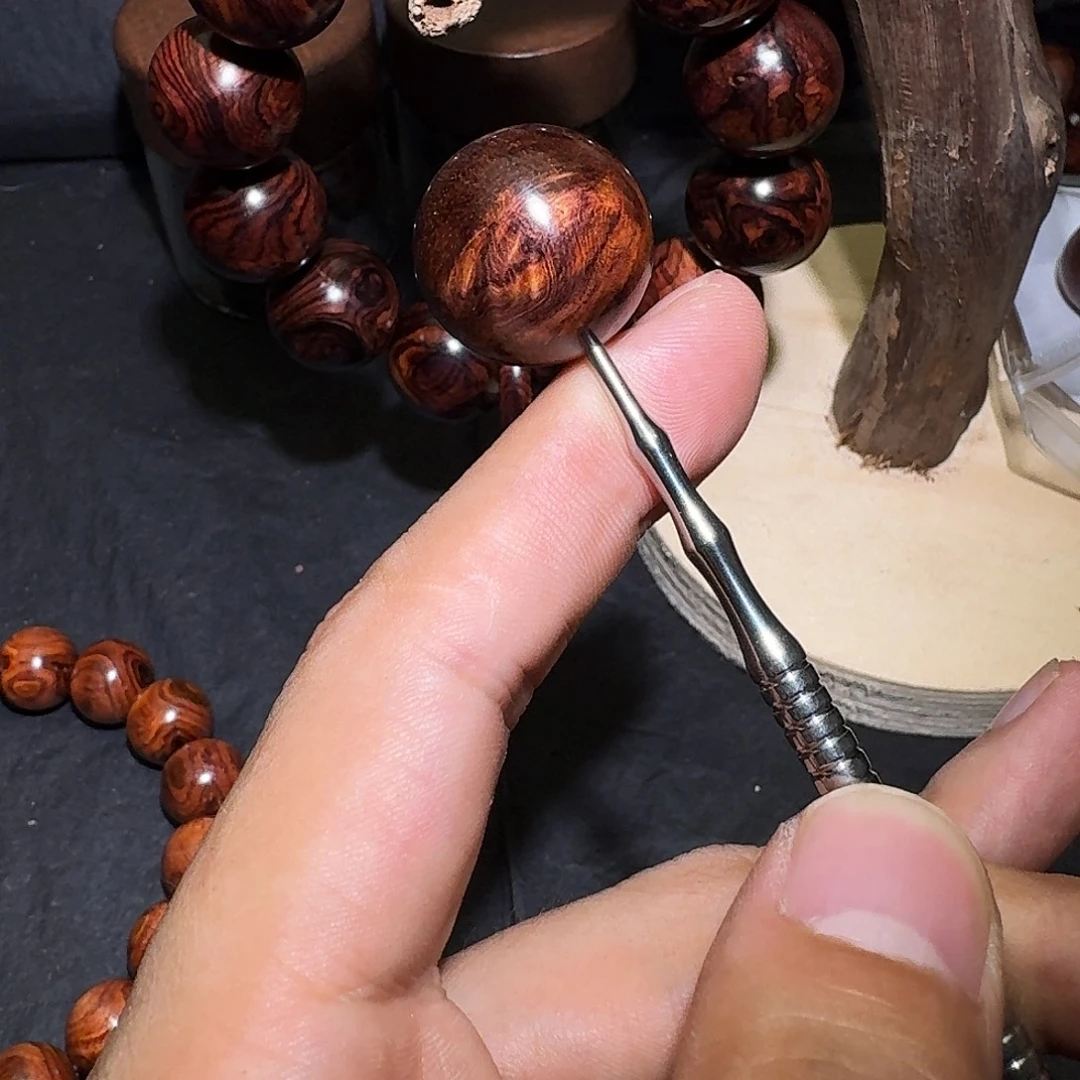 黄花梨/降香黄檀手串/手链海南黄花梨老料2.0万象纹