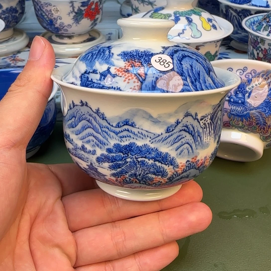 彦祖纯手工手绘茶具385