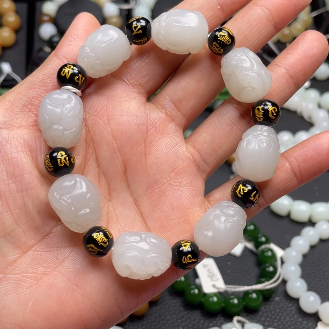 和田玉未镶嵌手链