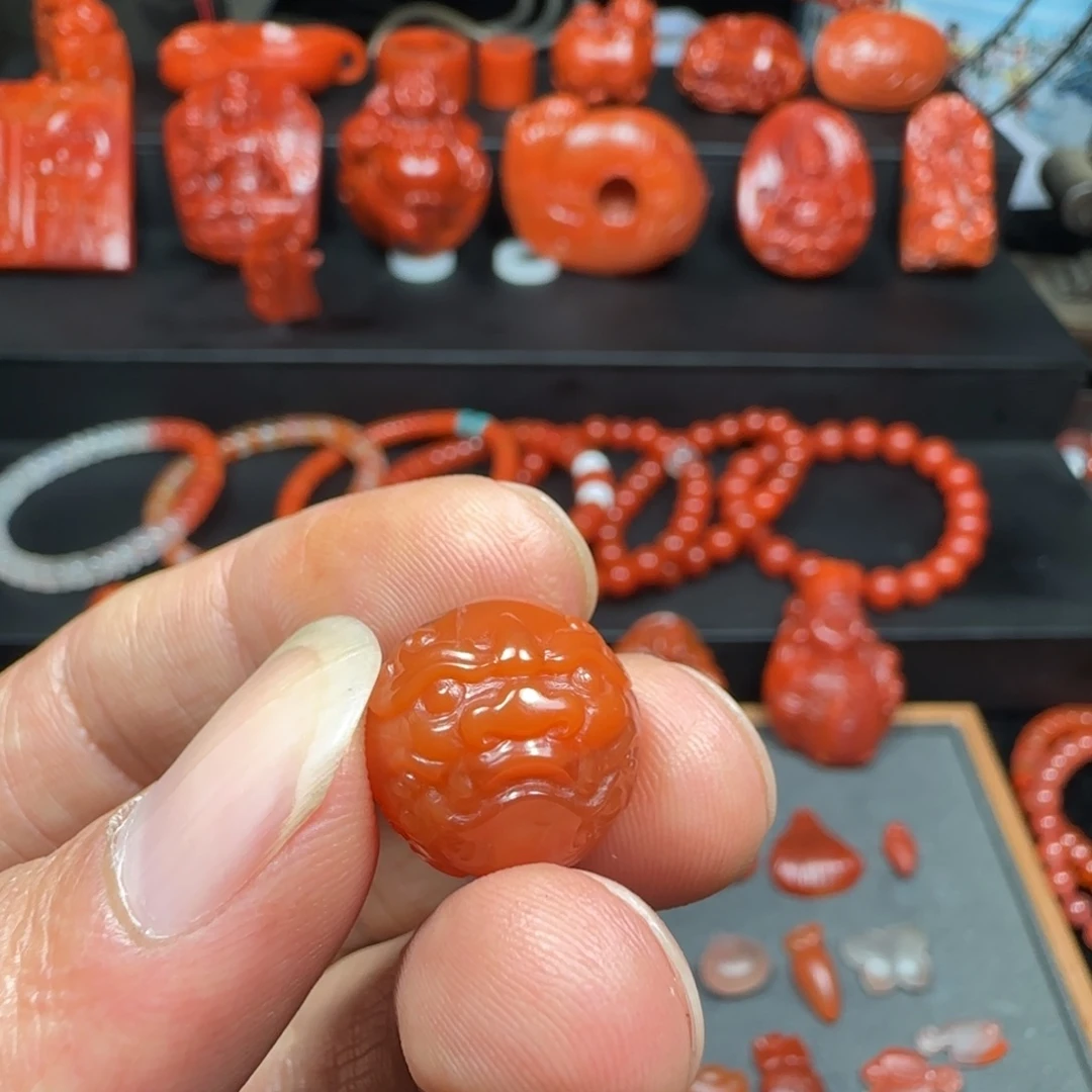 福***财南红玛瑙未镶嵌颈饰