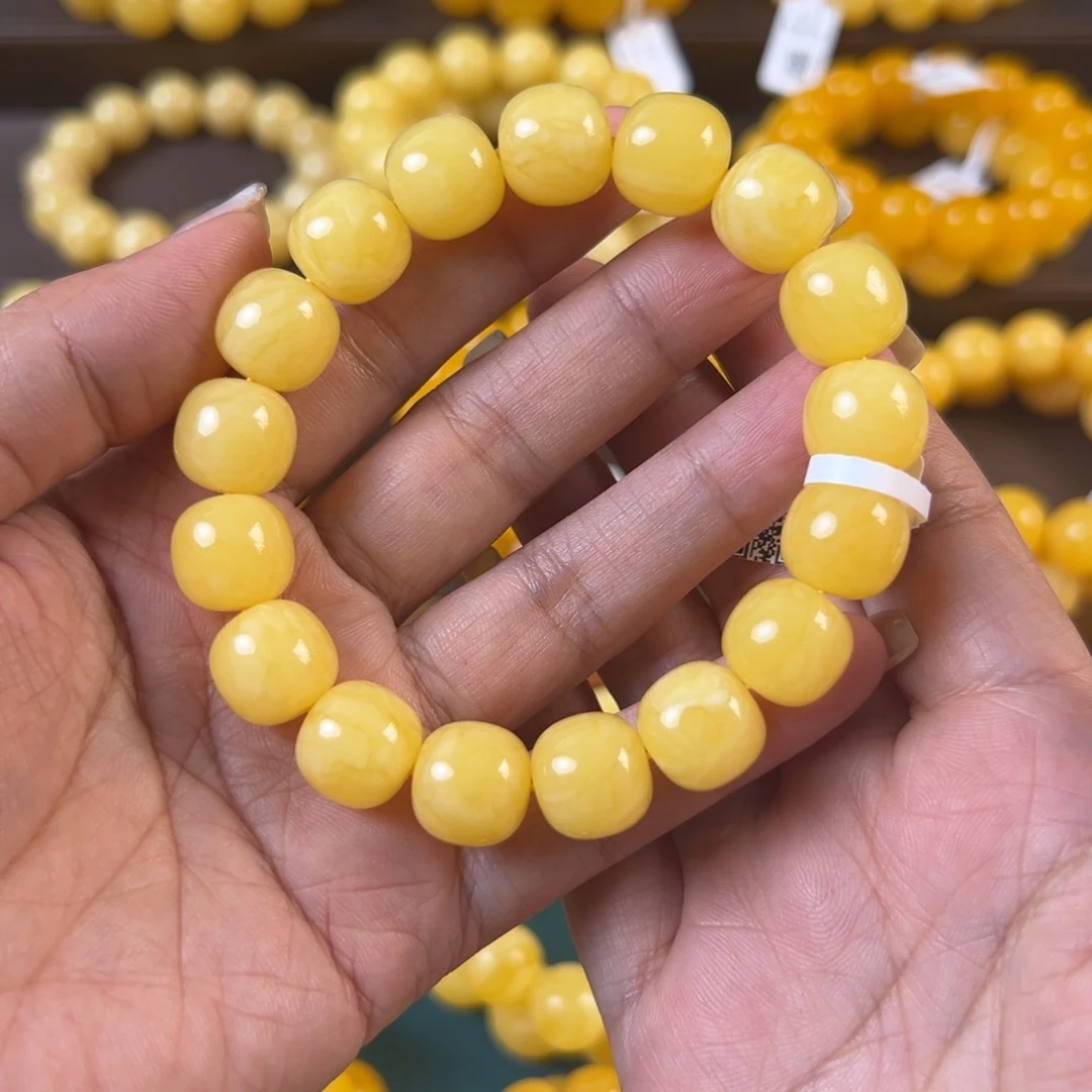 琥珀未镶嵌手串22.65g焦皮同料老型13mmCQ