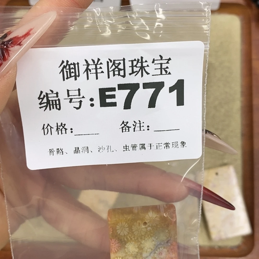 硅化珊瑚（珊瑚玉）颈饰未镶嵌盐*