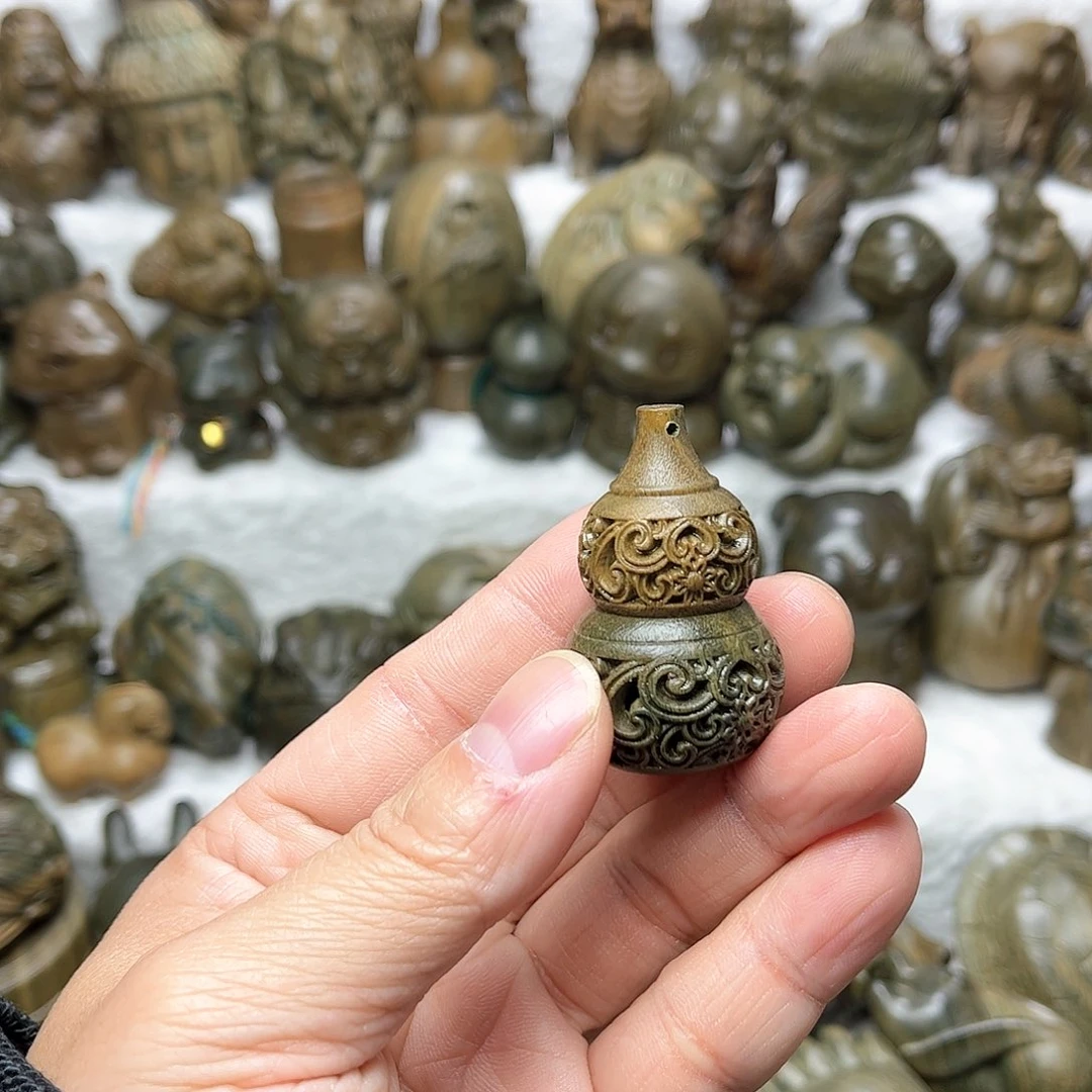 维腊木（绿檀）锦***哥葫芦钥匙扣