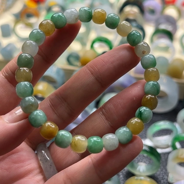 翡翠未镶嵌手链卡7.4mm